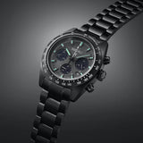Seiko Prospex Speedtimer The Black Series Limited Edition Black Dial Black Steel Strap Watch for Men - SSC917 Authentic Buy Shop Now