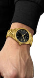 Tissot Ballade Quartz Black Dial Gold Steel Strap Watch for Men - T156.410.33.051.00 Authentic Buy Shop Now
