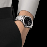Tissot PR 100 Black Dial Silver Steel Strap Watch for Men - T150.410.11.051.00 Authentic Buy Shop Now