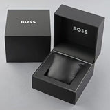 Hugo Boss Taper Chronograph Black Dial Black Steel Strap Watch for Men - 1514088 Authentic Buy Shop Now