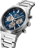 Seiko Conceptual Chronograph Blue Dial Silver Steel Strap Watch for Men- SSB453P1 Authentic Buy Shop Now