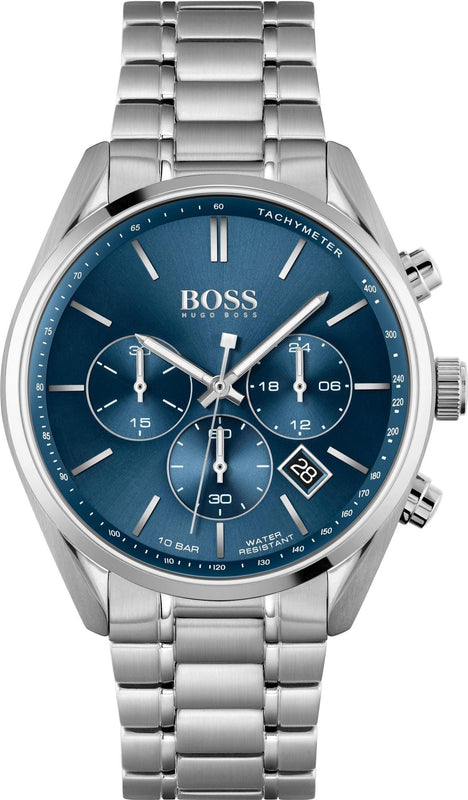 Hugo Boss Grand Prix Chronograph Blue Dial Silver Steel Strap Watch for Men - 1514226 Buy Now By Hugo Boss