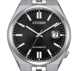 Citizen Tsuyosa 60 Automatic Black Dial Silver Steel Strap Watch for Men - NK0020-55E Authentic Buy Shop Now