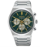 Seiko Sport Conceptual Chronograph Green Dial Silver Steel Strap Watch for Men - SSB461P1 Authentic Buy Shop Now