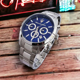 Maserati Attrazione Chronograph Blue Dial Silver Steel Strap Watch for Men - R8853151005 Authentic Buy Shop Now