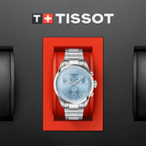 Tissot PR 100 Chronograph Light Blue Dial Silver Steel Strap Watch for Men - T150.417.11.351.00 Authentic Buy Shop Now
