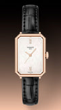 Tissot SRV White Mother of Pearl Dial Black Leather Strap Watch for Women - T160.110.36.113.00 Authentic Buy Shop Now