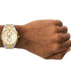 Emporio Armani Elegant Chronograph Cream Dial Two Tone Steel Strap Watch for Men - AR11605 Buy Now By Emporio Armani