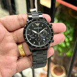 Emporio Armani World Explorer Black Dial Black Steel Strap Watch for Men - AR11398 Buy Now By Emporio Armani