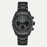 Seiko Prospex Speedtimer The Black Series Limited Edition Black Dial Black Steel Strap Watch for Men - SSC917