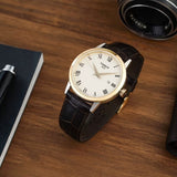 Tissot Classic Dream Ivory Dial Brown Leather Strap Watch for Men - T129.410.26.263.00 Authentic Buy Shop Now