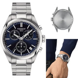 Tissot PR 100 Chronograph Blue Dial Silver Steel Strap Watch for Men - T150.417.11.041.00 Authentic Buy Shop Now