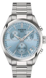 Tissot PR 100 Chronograph Light Blue Dial Silver Steel Strap Watch for Men - T150.417.11.351.00 Authentic Buy Shop Now