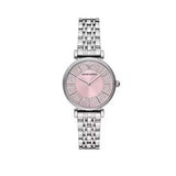 Emporio Armani Gianni T-Bar Pink Dial Silver Steel Strap Watch for Women - AR11686 Buy Now By Emporio Armani