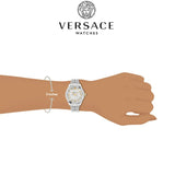 Versace Hellenyium Quartz Silver Dial Silver Steel Strap Watch for Women - VE2S00322 Buy Now By Versace