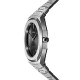 D1 Milano Ultra Thin Black Dial Silver Steel Strap Watch for Women - D1-UTBL05 Authentic Buy Shop Now