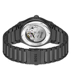 Hugo Boss Candor Automatic Black Dial Black Steel Strap Watch for Men - 1514120 Authentic Buy Shop Now