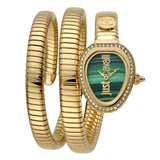 Just Cavalli Solo Green Dial Gold Steel Strap Watch for Women - JC1L167M0025 Authentic Buy Shop Now