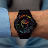 Philipp Plein The Skull Black Dial Black Silicone Strap Watch For Men - PWAAA1121 Authentic Buy Shop Now