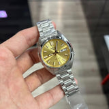 Seiko 5 Sports Automatic Gold Dial Silver Steel Strap Watch for Men - SRPL59K1 Authentic Buy Shop Now