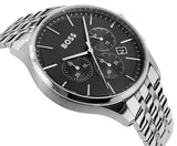 Hugo Boss Avery Chronograph Black Dial Silver Steel Strap Watch for Men - 1514157 Authentic Buy Shop Now