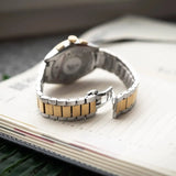 Emporio Armani Elegant Chronograph Cream Dial Two Tone Steel Strap Watch for Men - AR11605