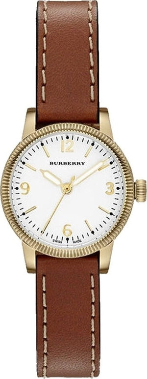 Burberry The Utilitarian White Dial Brown Leather Strap Watch for Women - BU7865 Buy Now By Burberry