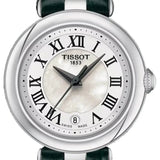 Tissot Bellissima Small Lady Mother of Pearl Dial Green Leather Strap Watch for Women - T126.010.16.113.02 Authentic Buy Shop Now