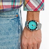 Citizen Mechanical Automatic Turquoise Dial Silver Steel Strap Watch for Men - NJ0170-83X Buy Now By Citizen