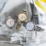 Seiko Presage Cocktail Time Automatic Skydiving Diamonds Blue Dial Silver Steel Strap Watch for Women - SRE007J1 Authentic Buy Shop Now