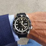 Seiko 5 Sports SKX Automatic Black Dial Black Silicone Strap Watch for Men - SRPD73K2 Authentic Buy Shop Now