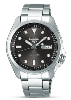 Seiko 5 Sports Automatic Grey Dial Silver Steel Strap Watch for Men - SRPE51K1 Authentic Buy Shop Now