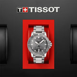 Tissot Seastar 1000 Powermatic 80 Grey Dial Silver Steel Strap Watch for Men - T120.407.11.081.01 Authentic Buy Shop Now