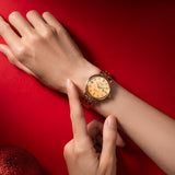 Seiko Presage Cocktail Time Automatic Diamonds Gold Dial Gold Steel Strap Watch for Women - SRE018J1 Authentic Buy Shop Now