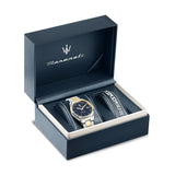Maserati Competizione Blue Dial Two Tone Steel Strap Watch for Men - R8853100027 Authentic Buy Shop Now