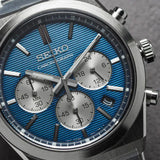 Seiko Conceptual Chronograph Blue Dial Silver Steel Strap Watch for Men- SSB453P1 Authentic Buy Shop Now