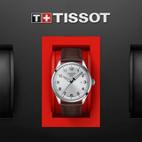 Tissot T-Sport Gent XL Silver Dial Brown Leather Strap Watch for Men - T116.410.16.037.00 Authentic Buy Shop Now