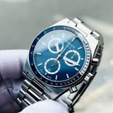 Tissot PR516 Chronograph Blue Dial Silver Steel Strap Watch for Men - T149.417.11.041.00 Authentic Buy Shop Now