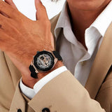 Maserati Stile Skeleton Chronograph Black Dial Black Silicone Strap Watch for Men - R8871642003 Authentic Buy Shop Now