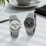 Seiko Conceptual Chronograph Grey Dial Silver Steel Strap Watch for Men - SSB455P1 Authentic Buy Shop Now