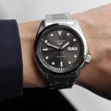 Seiko 5 Sports Automatic Grey Dial Silver Steel Strap Watch for Men - SRPE51K1 Authentic Buy Shop Now