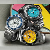 Citizen Mechanical Automatic Yellow Dial Silver Steel Strap Watch for Men - NJ0170-83Z Buy Now By Citizen