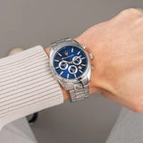 Maserati Attrazione Chronograph Blue Dial Silver Steel Strap Watch for Men - R8853151005 Authentic Buy Shop Now
