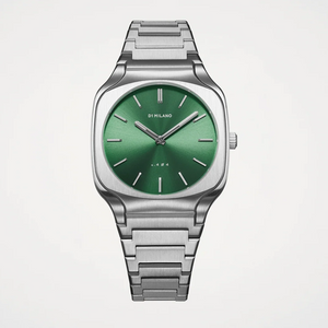 D1 Milano Square Eden Green Dial Silver Steel Strap Watch for Men - D1-SQBJ06 Authentic Buy Shop Now