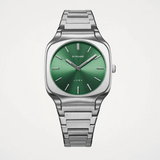 D1 Milano Square Eden Green Dial Silver Steel Strap Watch for Men - D1-SQBJ06 Authentic Buy Shop Now