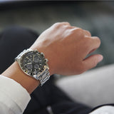 Seiko Prospex Speedtimer Solar Chronograph Black Dial Silver Steel Strap Watch for Men - SSC819 Authentic Buy Shop Now