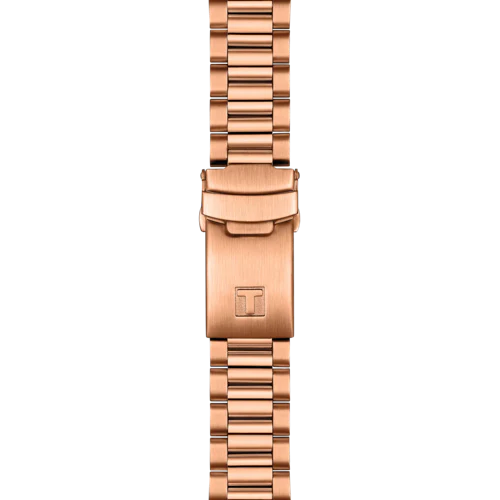 Tissot PRS 516 Chronograph Black Dial Rose Gold Steel Strap Watch for Men - T149.417.33.051.00 Authentic Buy Shop Now