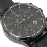 Hugo Boss Aeroliner Chronograph Black Dial Black Leather Strap Watch for Men - 1512567 Authentic Buy Shop Now