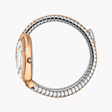 Just Cavalli Lady Snake Silver Dial Two Tone Steel Strap Watch for Women - JC1L249M0065