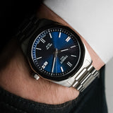 Tissot PRC 100 Solar Quartz Blue Dial Silver Steel Strap Watch for Men - T151.422.11.041.00 Authentic Buy Shop Now